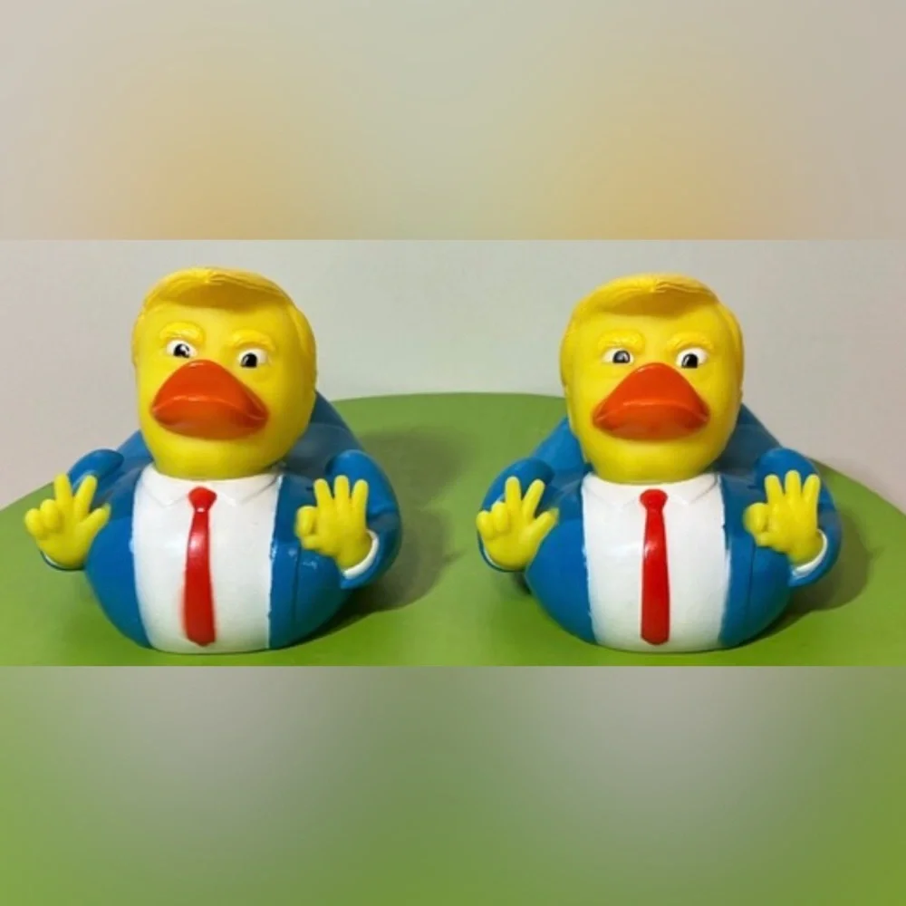 Donald Trump The 47th USA President Rubber Duck Floating Bath Toy - 2 pc. Set